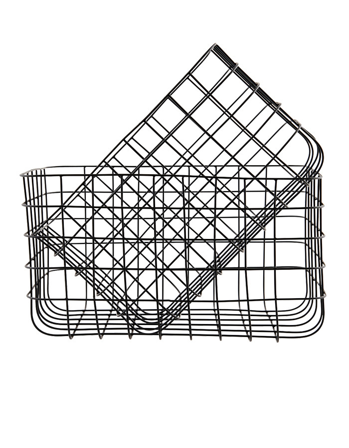 Simply Black 24x32 / 28x36 Metal Basket Set