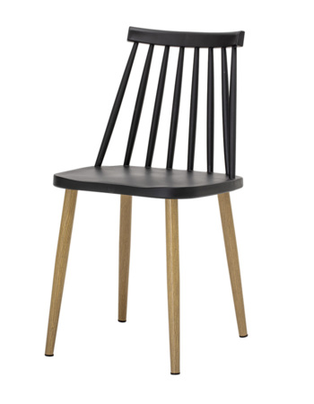 Bajo Chair Plastic Black - 2 pcs