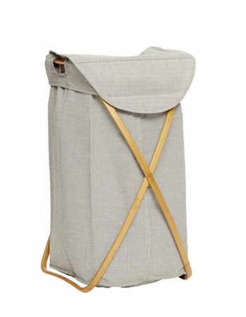 Laundry basket Fabric Bamboo Grey