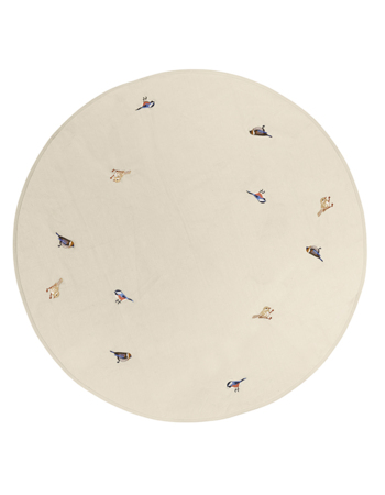 Round rug with birds Ø 120 cm