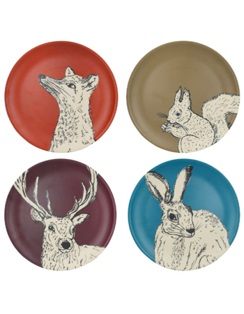 Into The Wild Set Of 4 Dinner Plates